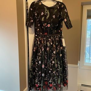 NWT Floral formal sheer dress